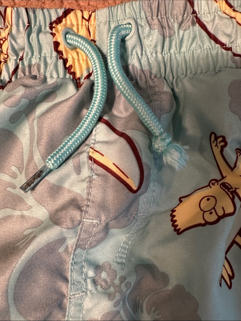 Kids Surf-Print Swim Shorts - Light Blue - Picture 5 of 5